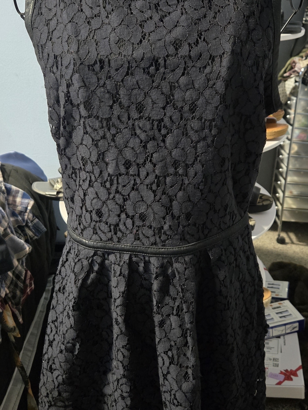 Speechless Black Floral Lace Midi Dress